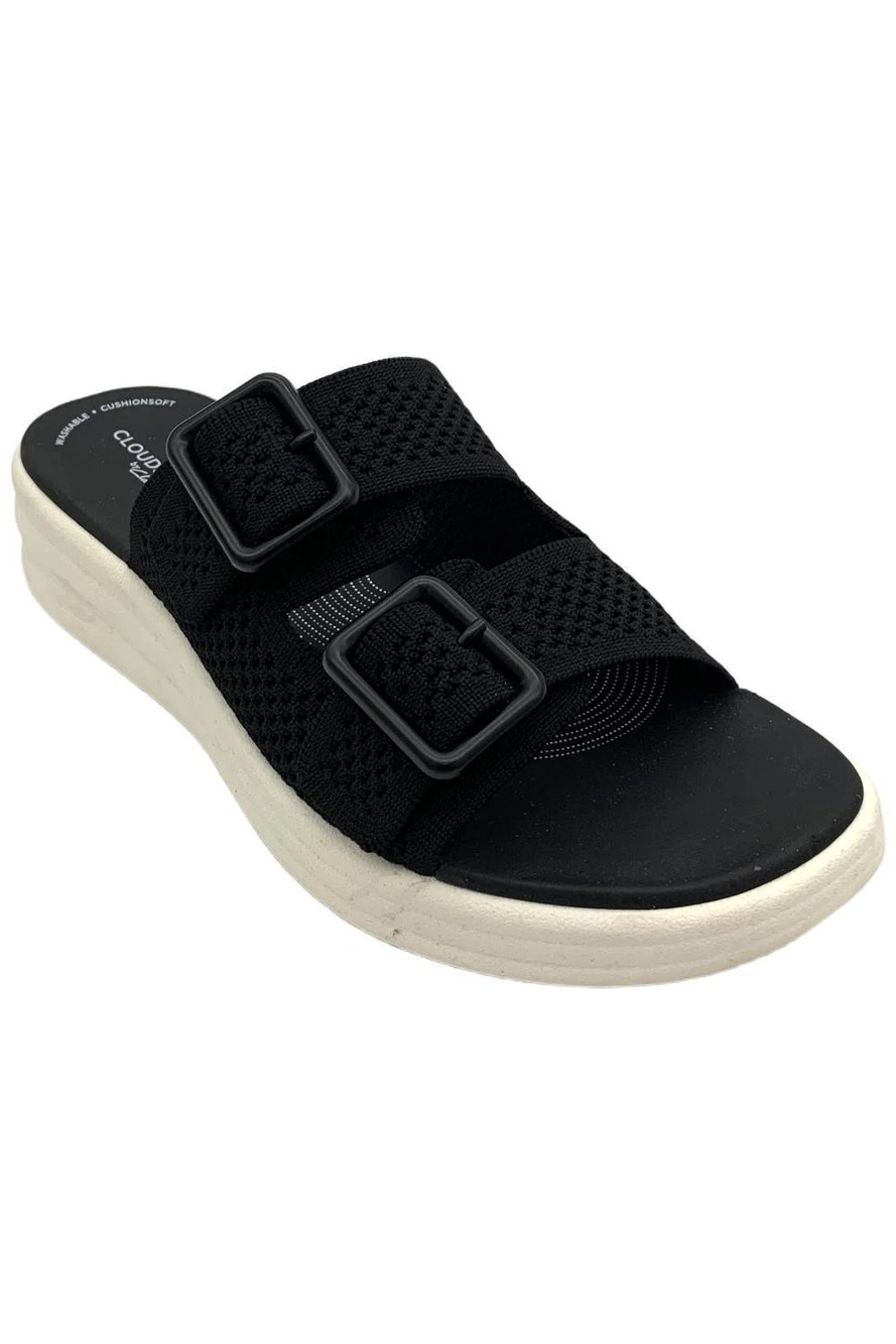 Clarks Cloudsteppers Women's Drift Faye Slip-On Sandal Black - Wide